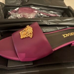 Versace Plum Sandals Size 40